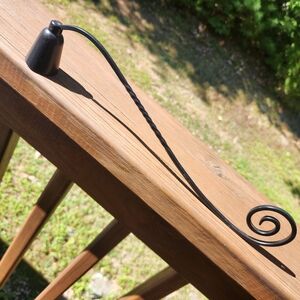 PartyLite P7002 Jamestown Black Wrought Iron 12" Candle Snuffer